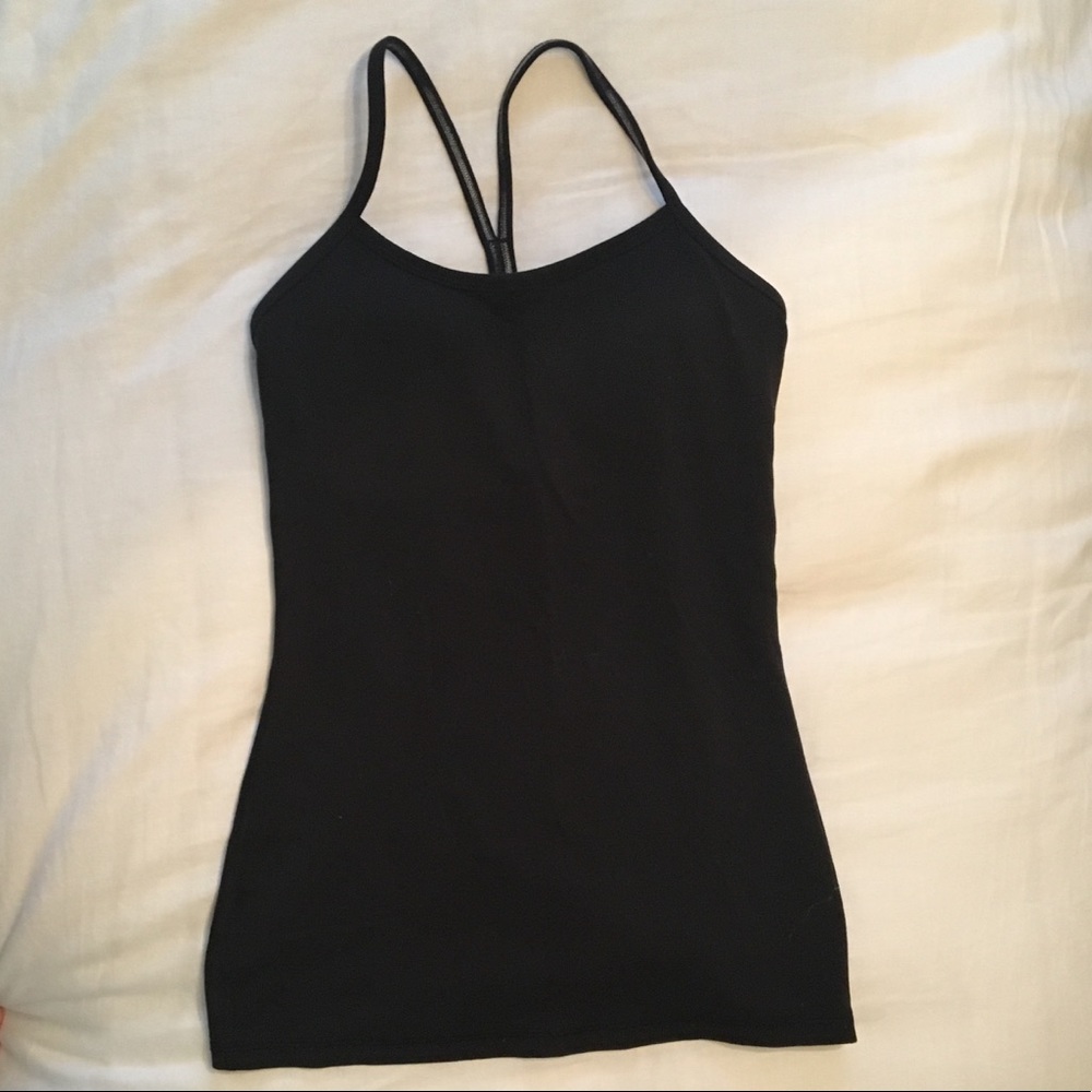 Lululemon Black Power Y Tank Top